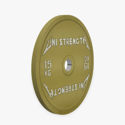 Disco calibrado UF 15 kg Uni Strength, vista a 55°