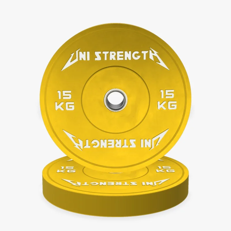 Bumper plate colour 25 kg, angled view