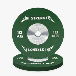 Bumper de compétition 25 kg rouge Uni Strength, vue à 55°