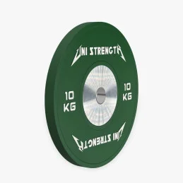 Bumper de competición 25 kg rojo Uni Strength, vista a 55°