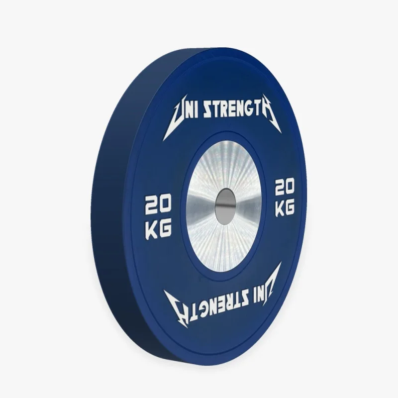 Bumper de compétition 20 kg bleu Uni Strength, vue à 55°