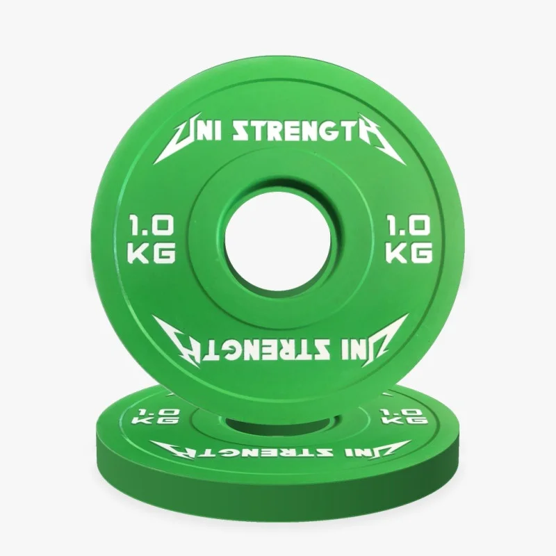 Uni Strength Präzisions-Hantelscheibe 0,25 kg rot, 55° Ansicht