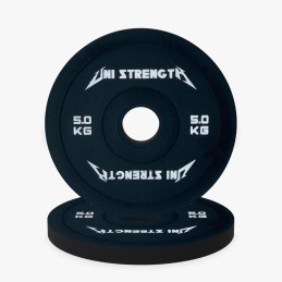Disco olimpico di precisione 0,25 kg rosso Uni Strength, vista a 55°