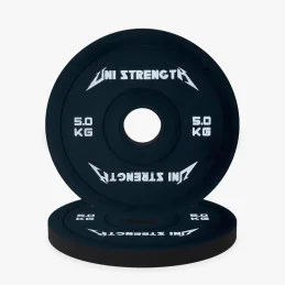 Poids olympique de précision 0,25 kg rouge Uni Strength, vue à 55°