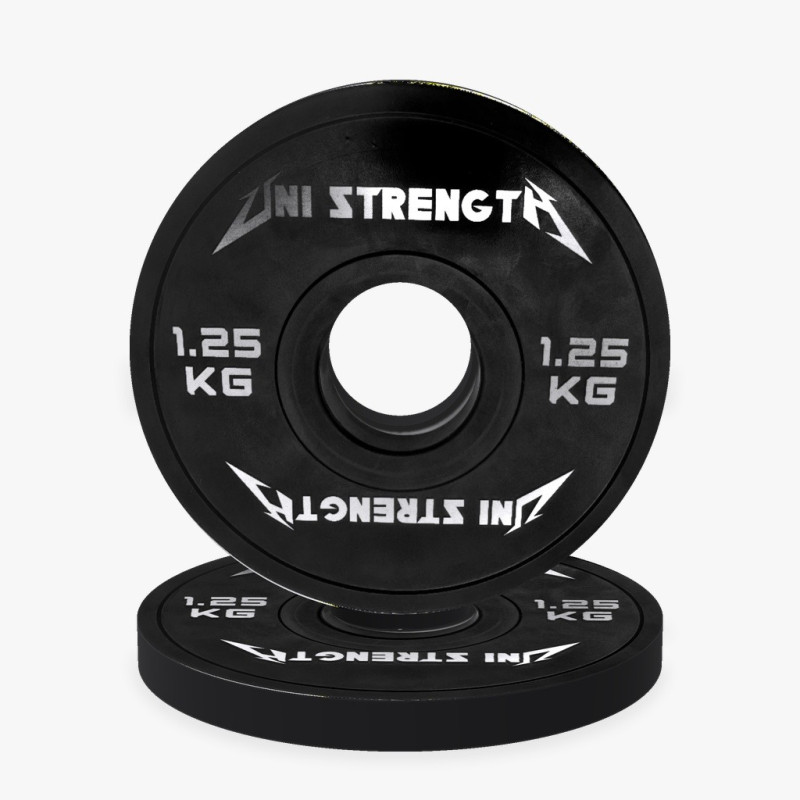 Disco olimpico di precisione 0,25 kg rosso Uni Strength, vista a 55°