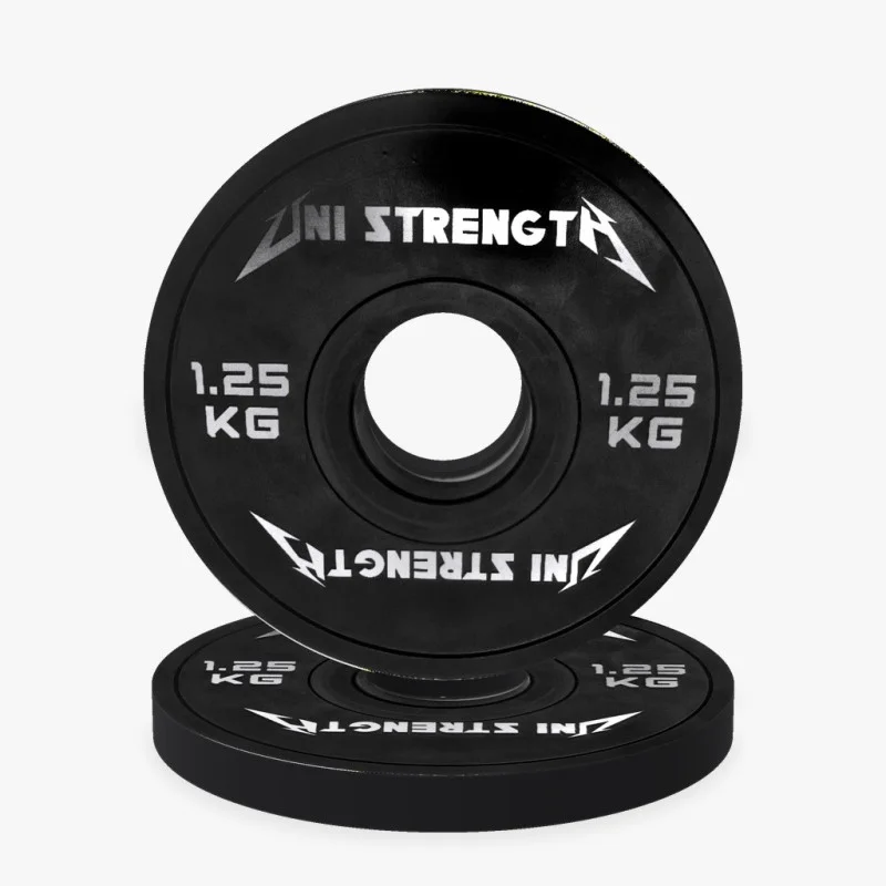 Uni Strength 0.25 kg red precision olympic plate, 55° view