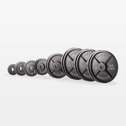 Set disques olympiques en fonte 187,5 kg