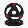 Disque olympique caoutchouc tri-grip 5 kg, vue de face