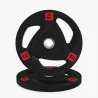Disque olympique caoutchouc tri-grip 20 kg, vue de face