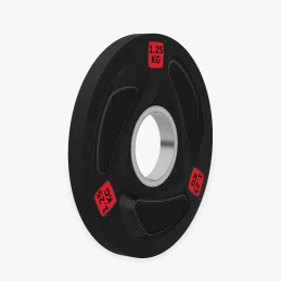 Olympische Tri-Grip-Gummischeibe 20 kg, Vorderansicht