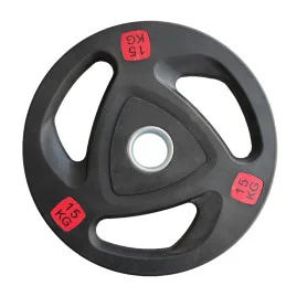 Set disques olympiques caoutchouc tri-grip 267,5 kg