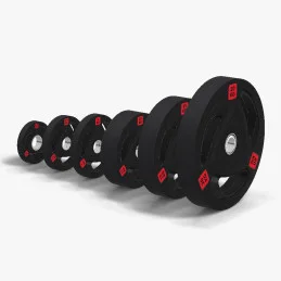 Set de discos olímpicos de goma tri-grip 107,5 kg