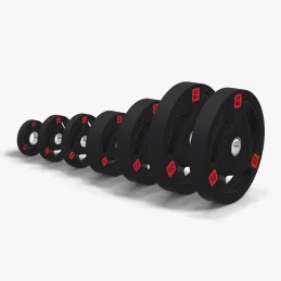 Set olympischer Tri-Grip-Gummischeiben 147,5 kg
