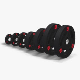 Tri-grip rubber Olympic plate set 147.5 kg