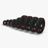 Set disques olympiques caoutchouc tri-grip 227,5 kg