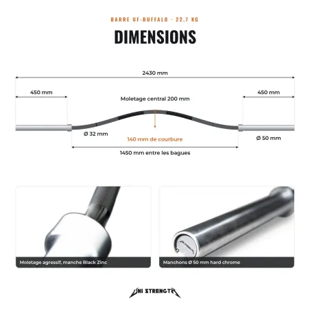 Barra UF-Buffalo: Squat Bar - vista 3