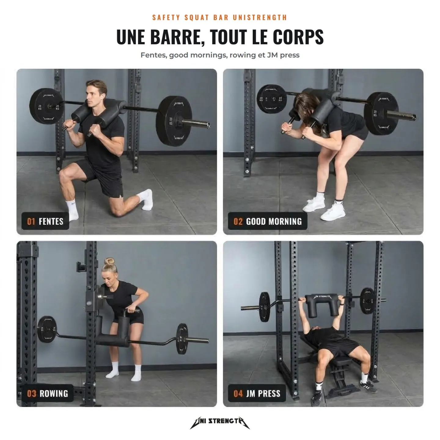 SSB Uni Strength - Safety Squat Bar V2 - Atlas - Set Complet - vue 4