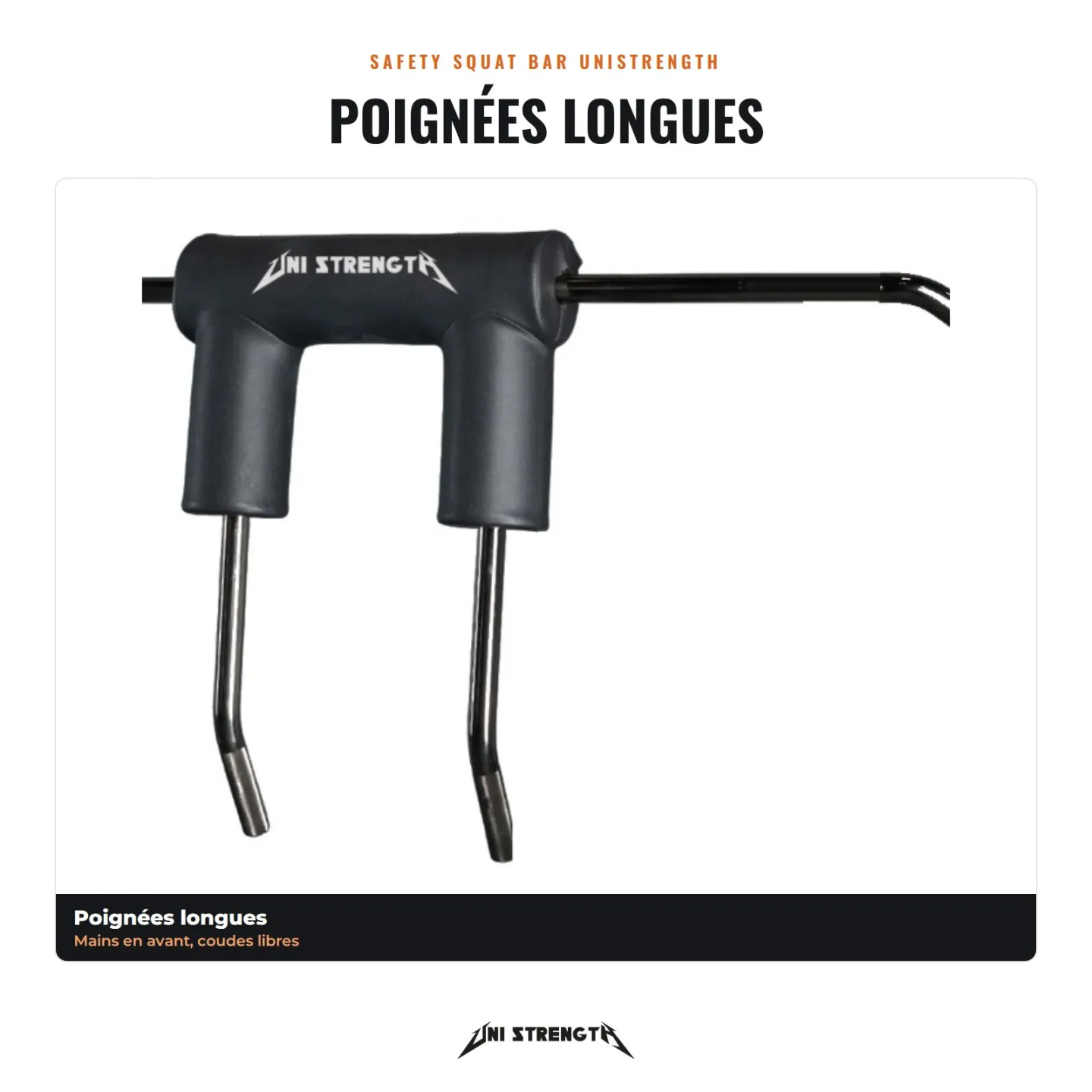 Poignées Longues Safety Squat Barre - vue 2
