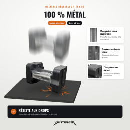 Titan 60 adjustable dumbbells, 100 % metal pair