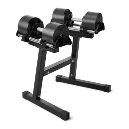 Pack haltères réglables 2 à 32 kg type Nuobell avec support | Uni Strength