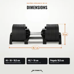 Set verstellbare Kurzhanteln HR-32 2 bis 32 kg mit Ständer