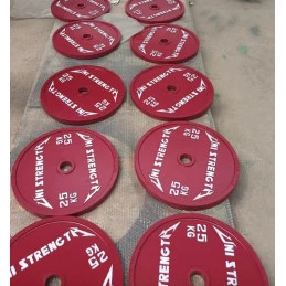 Uni Strength UF kalibrierte Hantelscheibe 25 kg rot, 55° Ansicht