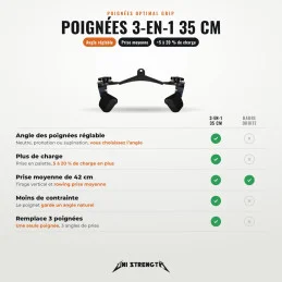 3-in-1 handles 35 cm adjustable angle, benefits