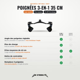 Set de 8 poignées de tirage Optimal Grip type Prime