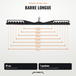Set de 8 poignées de tirage Optimal Grip type Prime