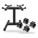 Pack : Paire d'Haltères Réglables de 2-32 kg - paliers 2 kg avec support