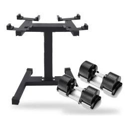 Pack manubri regolabili HR-32 da 2 a 32 kg con supporto