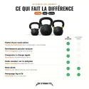 Kettlebell aus Gusseisen 4 bis 32 kg, Farbcodiert, Cross-Training und Hyrox - Ansicht 18