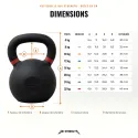 Kettlebell aus Gusseisen 4 bis 32 kg, Farbcodiert, Cross-Training und Hyrox - Ansicht 19