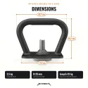 Adjustable Kettlebell Handle 100% Steel, 2.5 to 33 kg, HR-36 Dumbbell Compatible - view 4