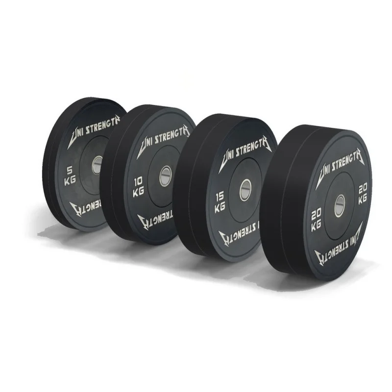 Set dischi bumper neri 100 kg Uni Strength