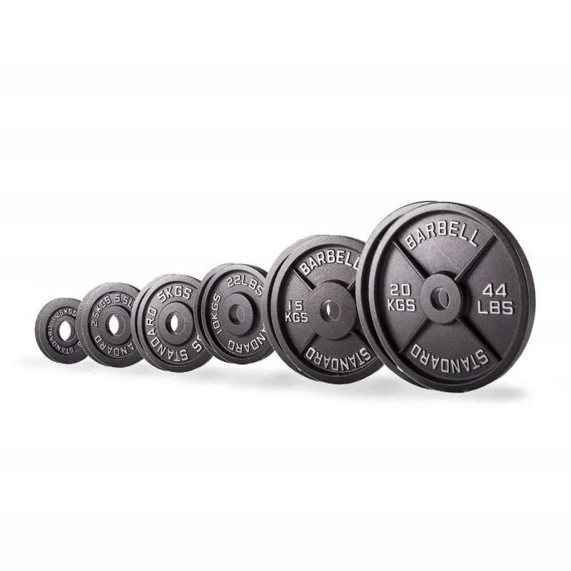 Set de discos olímpicos de hierro fundido 107,5 kg