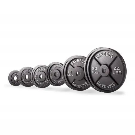 Barbell Olympic Standard Set - Pesas compatibles con barra olímpica 50 mm