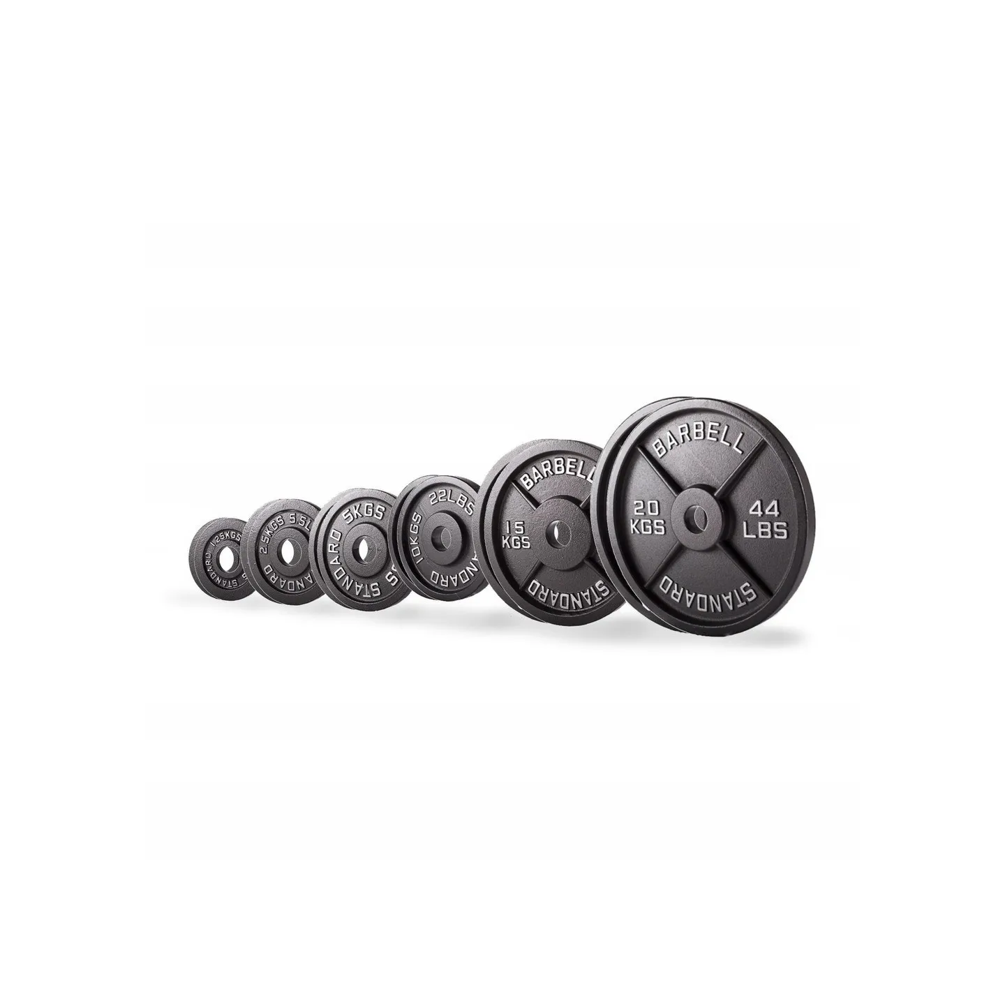Barbell Olympic Standard Set - Pesas compatibles con barra olímpica 50 mm