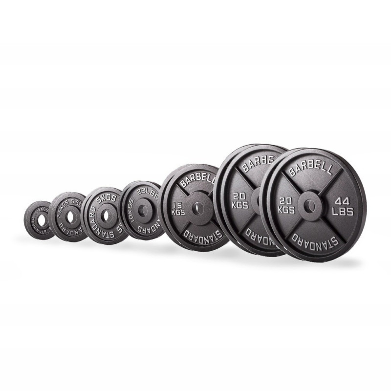 Set disques olympiques en fonte 147,5 kg