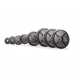 Set olympischer Gusseisenscheiben 187,5 kg