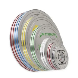 Set 157,5 kg dischi calibrati cromati UF, tutti i dischi in scala