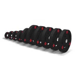 Tri-grip rubber Olympic plate set 267.5 kg