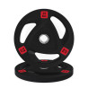 Disco olimpico in gomma tri-grip 20 kg, vista frontale