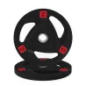 Disque olympique caoutchouc tri-grip 20 kg, vue de face