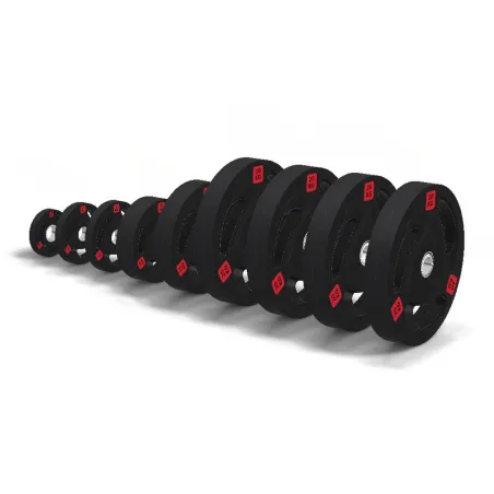 Disques de poids olympique 50mm de musculation en caoutchouc 227.5kg | Poids de Musculation 227,5 kg