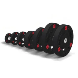 Set de discos olímpicos de goma tri-grip 147,5 kg