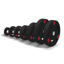 Set olympischer Tri-Grip-Gummischeiben 147,5 kg
