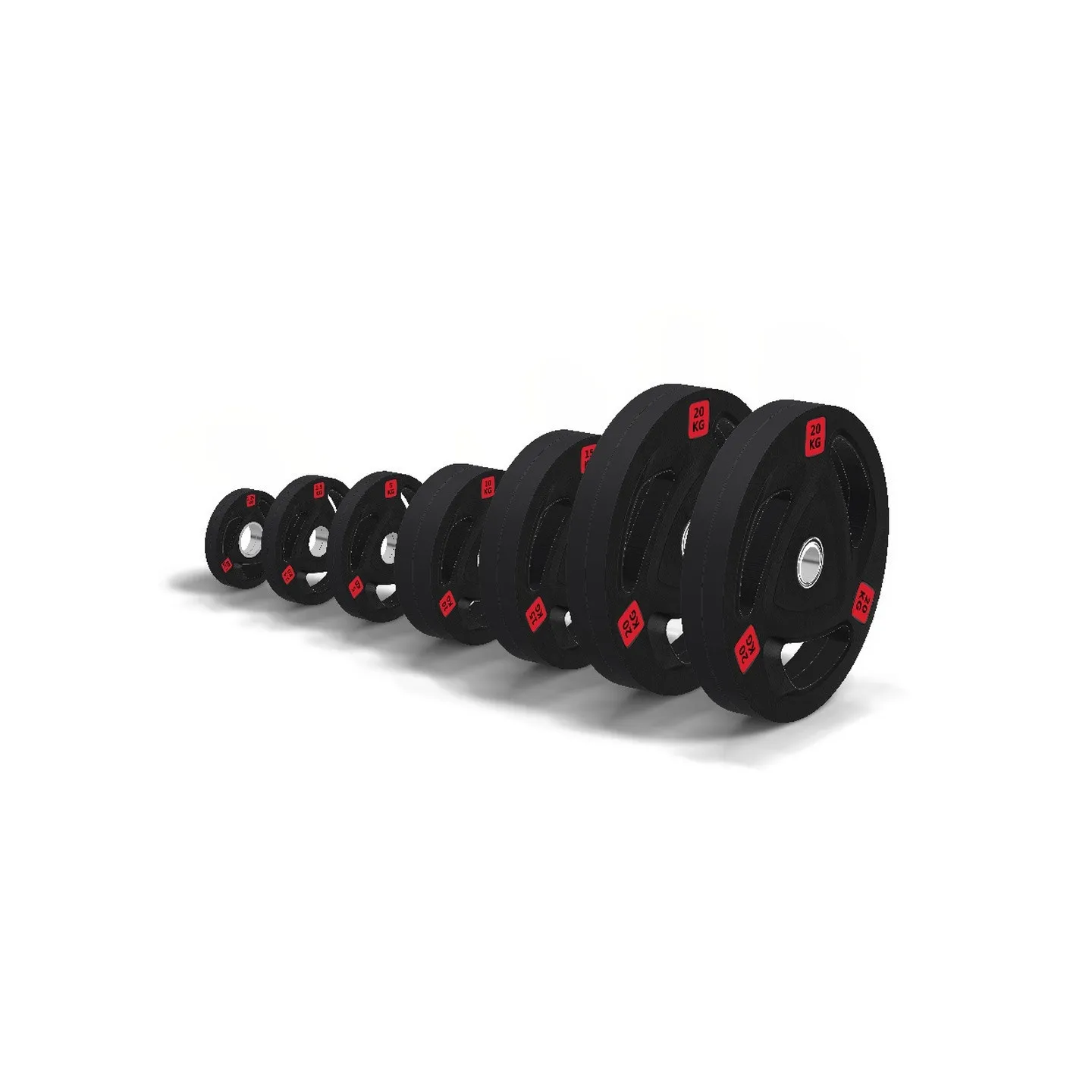 Olympic Rubber Weight Plates 50 mm - 147.5 kg Set