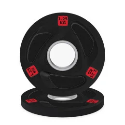 Disco olímpico de goma 1,25 kg, vista frontal