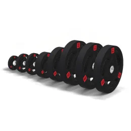 Set de discos olímpicos de goma tri-grip 187,5 kg